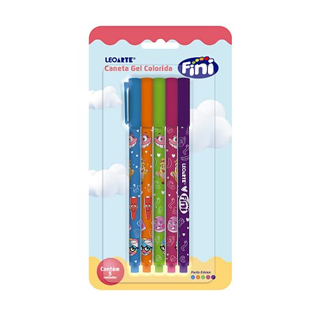 CANETA GEL 0.6 C/ 05 UNIDADES FINI