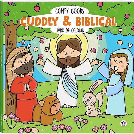Livro de ColorirComfy Goods - Cuddly e Biblical