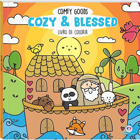 Livro de Colorir Comfy Goods Cozy e Blessed