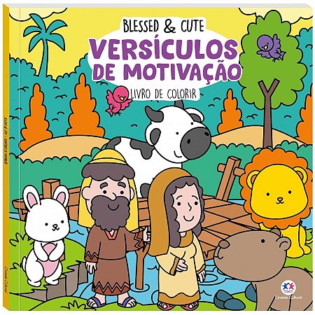 Livro de Colorir Blessed e Cute Versiculos de Motivacao