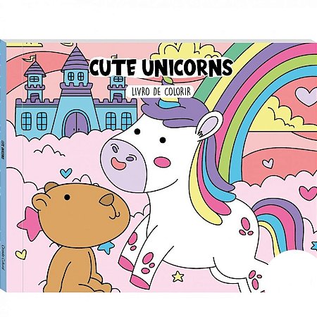 Livro de Colorir Cute Unicorns