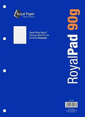 Refil para Fichario Universitário 20x27,5 cm - Pautado  90g