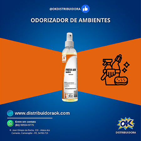 ODORIZADOR DE AMBIENTE FRESH AIR BAMBOO 300ML - SPARTAN