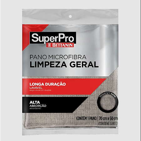 PANO MICROFIBRA USO GERAL 60X70CM ALTA DURAÇÃO - SUPERPRO