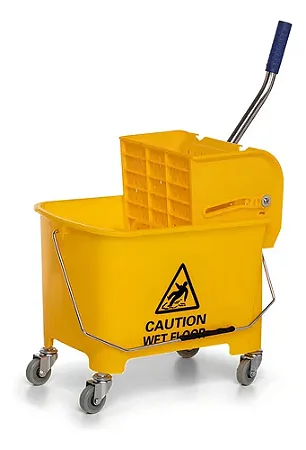 BALDE ESPREMEDOR 20L C/ DIVISOR DE ÁGUA E ESPREMEDOR C/ ALAVANCA AMARELO - NOBRE