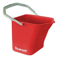 BALDE 15L COM ALÇA VERMELHO - BRALIMPIA