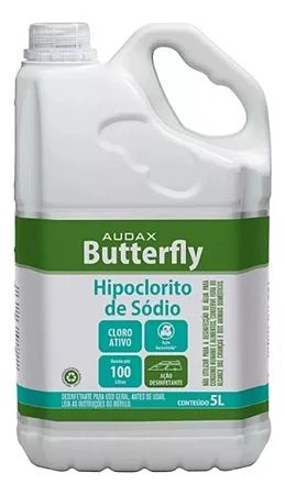 CLORO - HIPOCLORITO DE SODIO 5% 5 LITROS - AUDAX