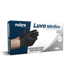 LUVA NITRILICA S/PO C/100 UN (NAO ESTERIL) "G" PRETA CA44567- NOBRE