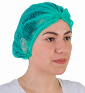 TOUCA DESCARTÁVEL TNT SANFONADA C/100 UN VERDE - BRASMO