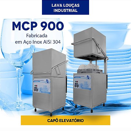 MAQUINA LAVA LOUÇAS ESTACIONÁRIA NTI - MCP 900 (TRIFASICA 220V) -