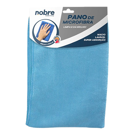 PANO MICROFIBRA 40 x 60 CM AZUL - NOBRE