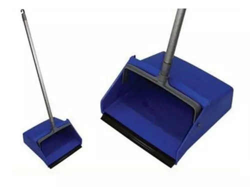 PÁ DE LIXO POP C/ CABO DE ALUMINIO 60CM AZUL - BRALIMPIA