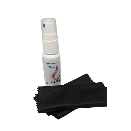 kit Spray Limpa Lentes e 2 Flanelas Oculos de Sol  Grau