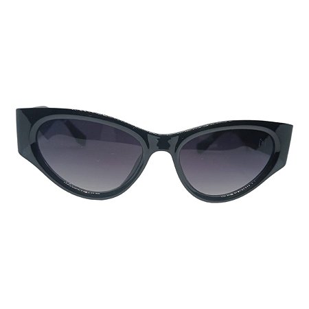 Óculos Feminino Gatinho Acetato Preto Palermo
