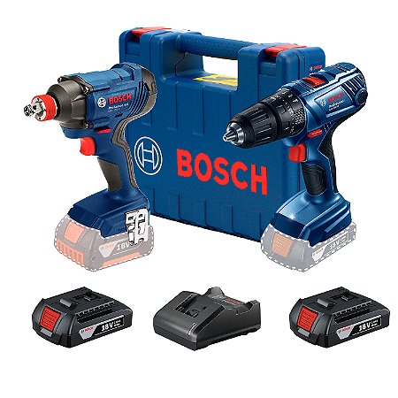 Kit BOSCH Parafusadeira GSB 18v-200 e Chave de Impacto GDX 180-LI 18V - BOSCH