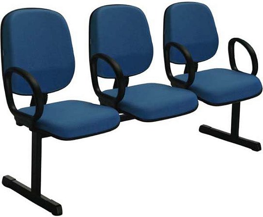 Cadeira ECO longarina diretor 3 lugares para sala de espera