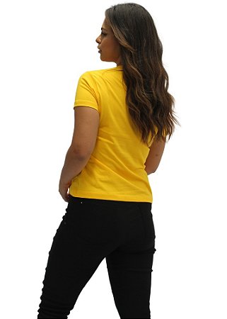 Camiseta Baby Look Amarela em Algodão - Camisetas El Elyon