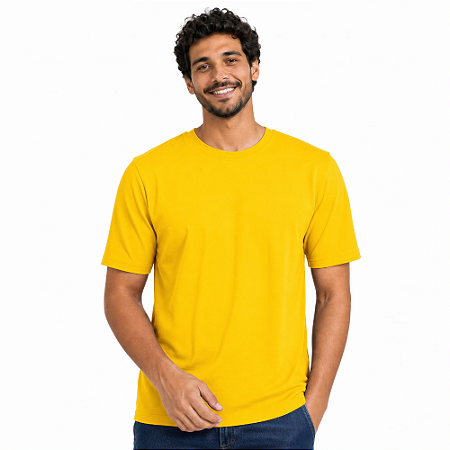 Camiseta Básica Amarelo Canário