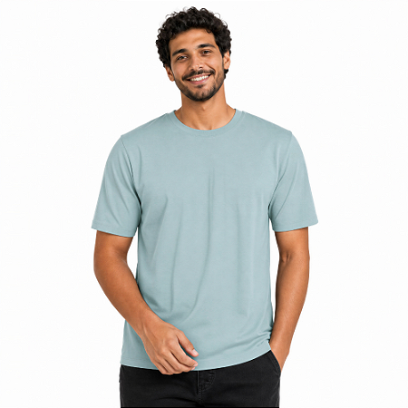 Camiseta Básica Azul Bebê