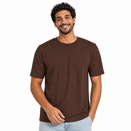 Camiseta Básica Marrom
