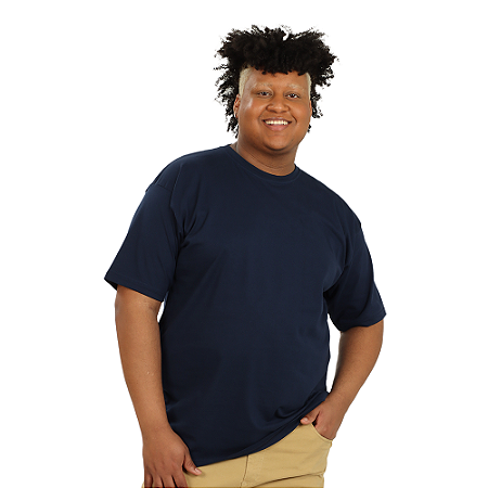 Camiseta Azul Marinho Plus Size Unissex
