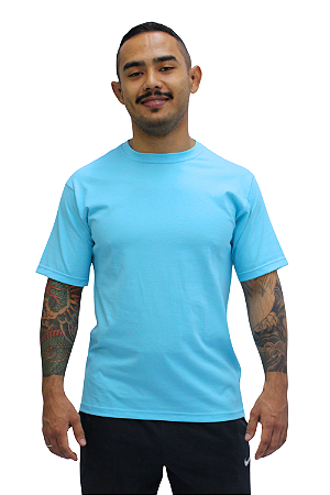 Camiseta Básica Azul Ciano