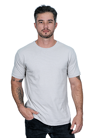 Camiseta Básica Cinza Claro