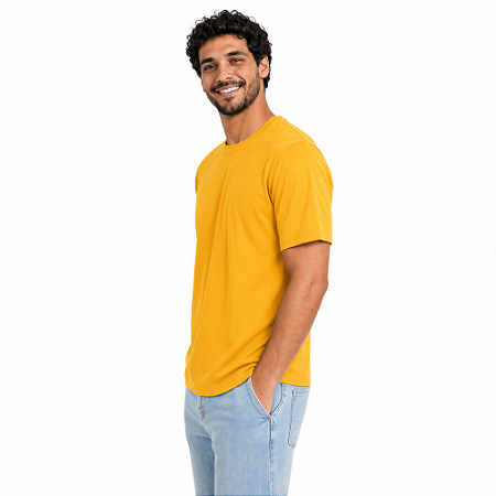 Camiseta Básica Amarelo Ouro
