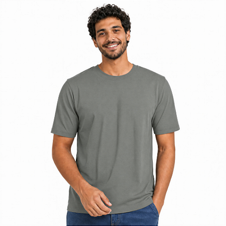 Camiseta Básica Cinza Chumbo