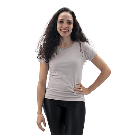 Baby Look Cinza Claro