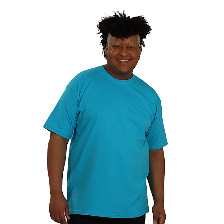 Camiseta Azul Turquesa Plus Size Unissex