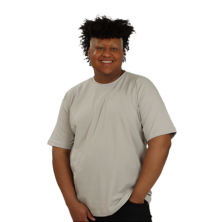 Camiseta Cinza Claro Plus Size Unissex