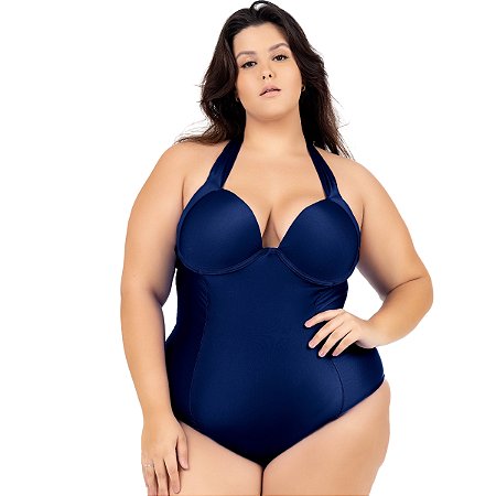 Maiô Plus Size Sem Bojo: Elegância com Detalhe de Cinto