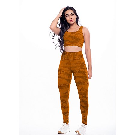 Conjunto Fitness Zero Transparência Legging E Croped