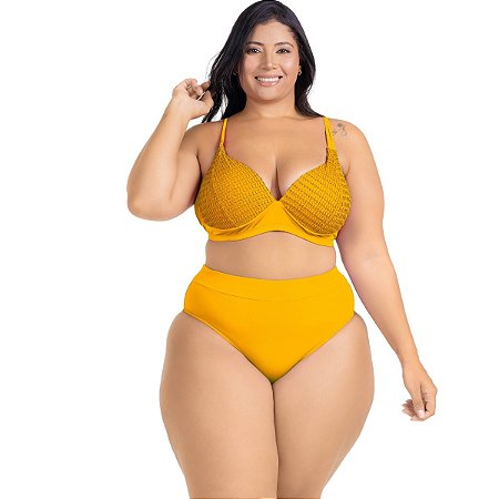 Biquini Cortinão Alta Sustentação Calcinha Alta Modeladora