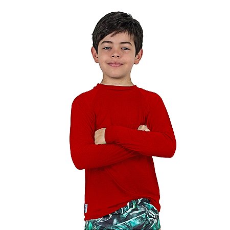 Camisa Térmica Infantil Segunda Pele Manga Longa Proteção Uv