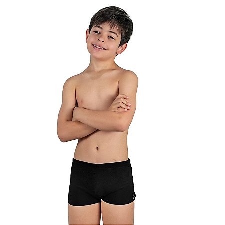 Sunga Box Infantil Proteção Solar Uv 50 Cadarço Lisa Basica
