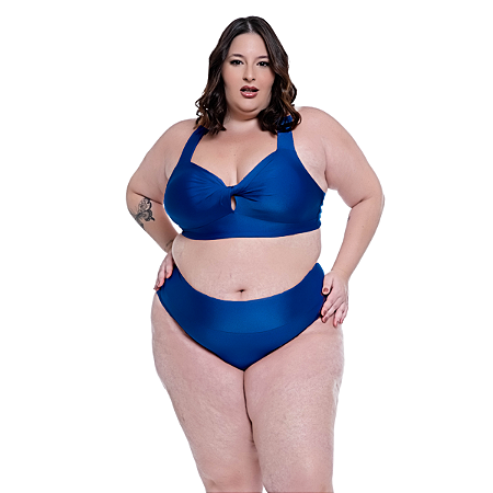 Biquini Plus Size Bojo Torcido Calcinha Fio Duplo Ajustável