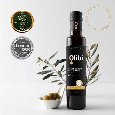 Olibi Safra 2025 - Azeite de Oliva Extravirgem Artesanal (250ml)
