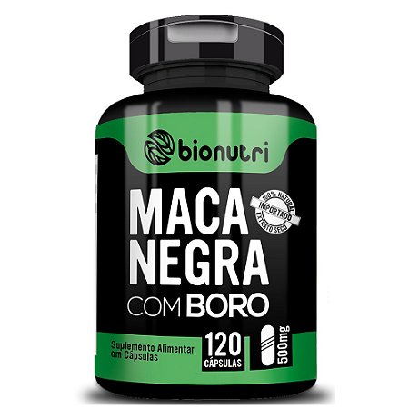 Maca Peruana Negra com Boro - 120 cáps - Bionutri