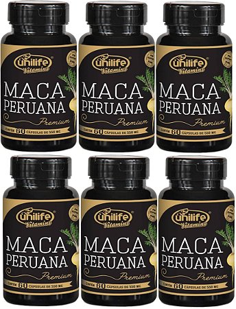 Kit Maca Peruana (360caps) 100% Natural e Pura - 6 Potes -  Unilife