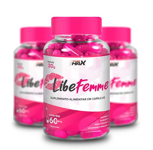 Libe Femme - Estimulante Feminino - Kit com 3 - 180 capsulas