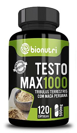 Testo Max 1000 com Maca e Tribulus- 120 caps - Bionutri