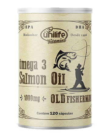 Ômega 3 Old Fisherman Salmão - 120 Cápsulas Unilife