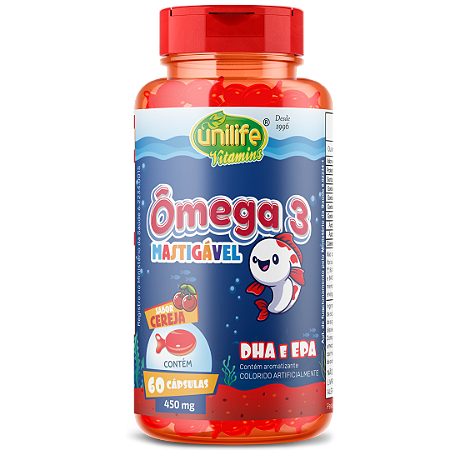 Omega 3 Kids Mastigavel 60 Capsulas - Unilife