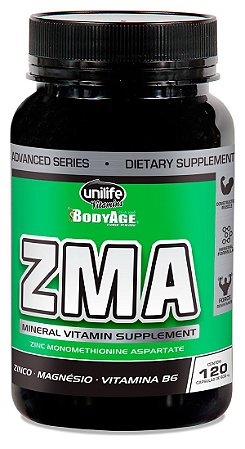 ZMA 120 Cápsulas - Zinco, Magnésio E Vitamina B6 Unilife