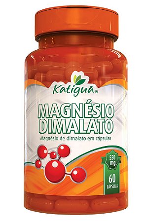 Magnésio Dimalato 550mg com 60 cápsulas katigua