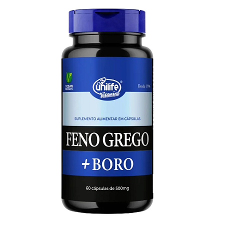 Feno Grego + Boro - 500mg - 60caps - Unilife