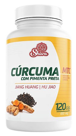 Curcuma com Pimenta Preta - 120 caps - 650 mg - Shiva