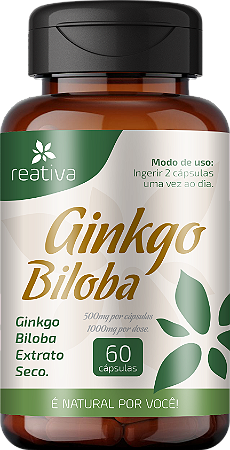 Ginkgo Biloba - 60 Cápsulas - Reativa